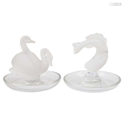 LALIQUE 2 Figurenschalen, 20. Jh.