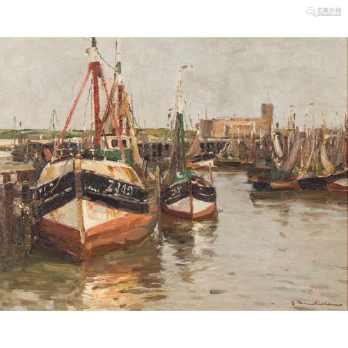 HAMBÜCHEN, GEORG (1901-1971), "Hafen Zeebrügge II"...