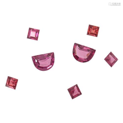 Konvolut Rhodolithe von zus. ca. 5 ct.