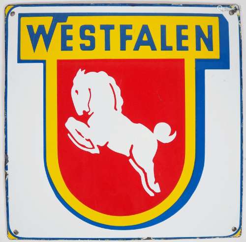 EMAILLESCHILD, Logo der Westfalen AG, quadratisch, flach,
