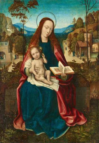 Master of Frankfurt, The Virgin and Child in a Landscape