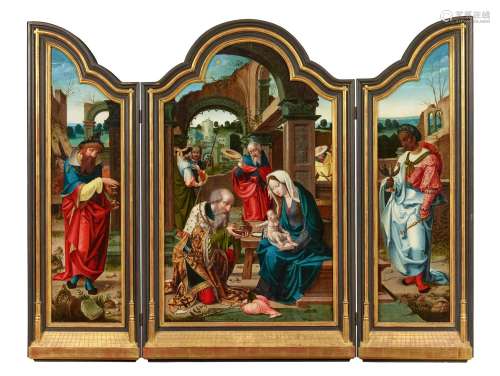 Jan van Dornicke, called Master of 1518, Triptych with the A...