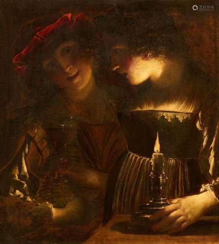 Pietro Ricchi, Two lovers by candlelight