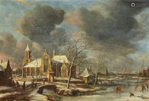 Jan Abrahamsz. Beerstraaten, Skaters in a Winter Landscape
