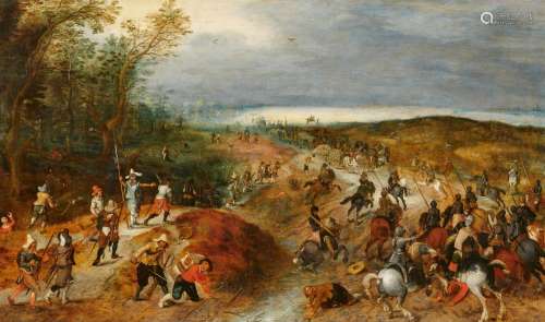 Jan Brueghel the Younger, Sebastiaan Vrancx circle of, Robbe...