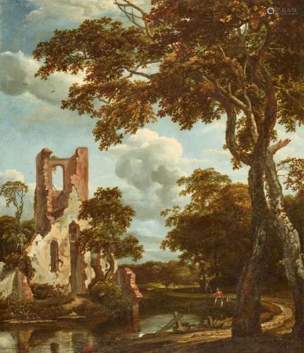 Jan van Kessel II, River Landscape with the Ruin of Eyckendy...