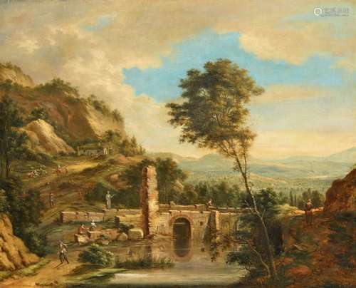 Johann Christian Vollerdt, Panoramic Mountain Landscape with...