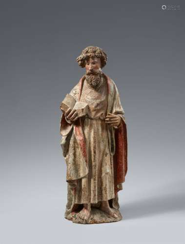 A carved wood apostle, Westphalia or Lower Saxony, circa 151...