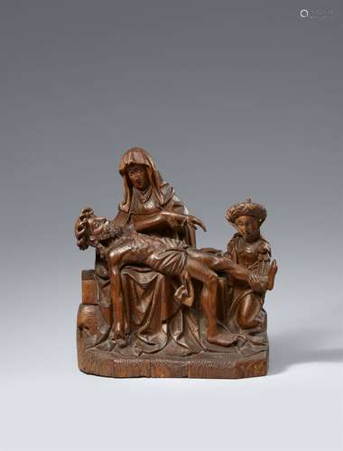 A carved oak relief of the Lamentation, Lower Rhine Region, ...