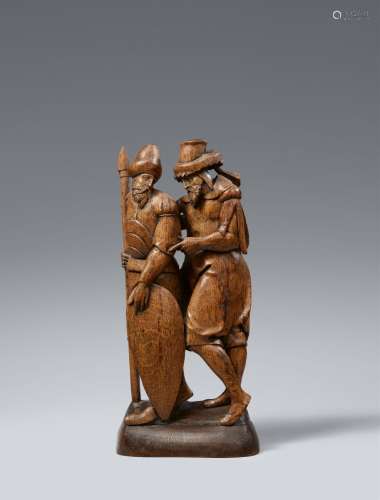 Two Flemish carved oak figures of Roman soldiers, circa 1530...