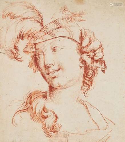 French School 18th century, Female head study