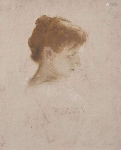 Franz Seraph von Lenbach, Portrait of a Lady in Profile