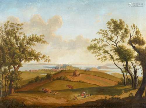 Ludwig Philipp Strack, View of Plön seen from Mount Parnass