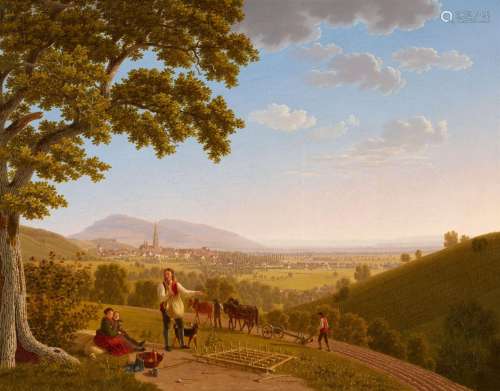 Johann Jakob Biedermann, View of Freiburg seen from the Nort...
