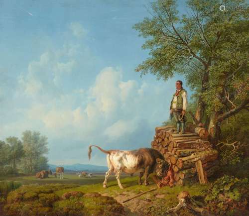Heinrich Bürkel, Bull and Farmer