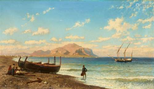 Friedrich Paul Nerly, View of Monte Pellegrino near Palermo