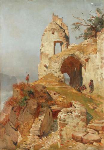 Eugen Bracht, Landscape with Ruins of a Castle