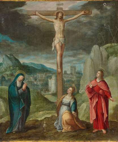 Flemish School 16th century, Crucifixion of Christ