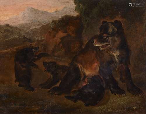 Abraham Hondius, Female Bear with Three Cubs
