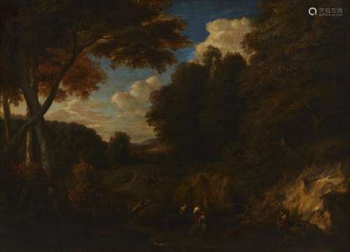 Cornelis Huysmans successor, Forest Landscape with Bathers