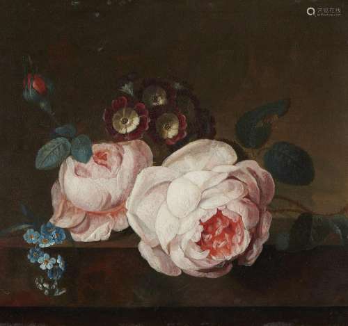 Nicolaas Frederik I. Knip, Still Life with Roses, Primroses ...