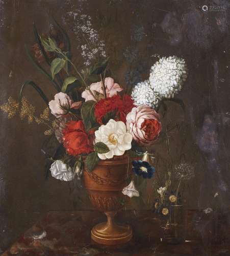 Netherlandish School around 1800, Foot vase with flowers, ne...