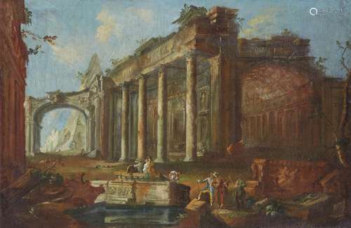 Giovanni Paolo Pannini, studio of, Architectural Capriccio w...