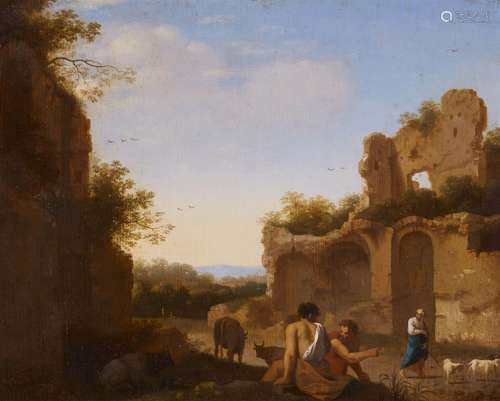 Cornelis van Poelenburgh, attributed to, Landscape with Ruin...