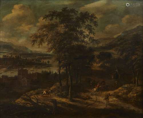 Dionys Verburg, River Landscape with a Robbery