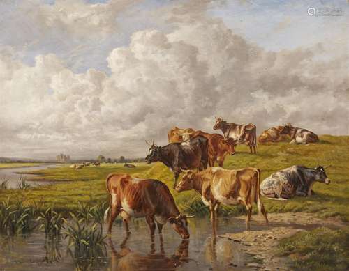 Thomas Sidney Cooper, Cows at a Water Trough