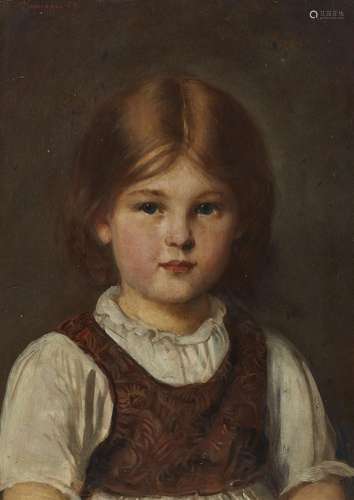 Franz von Defregger, Portrait of a Girl