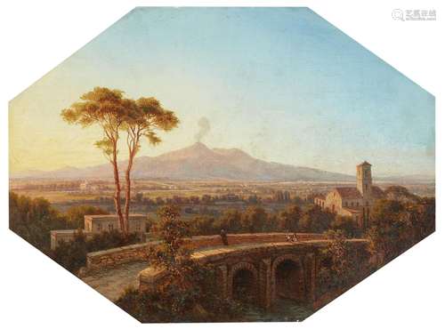 German School early 19th century, View of Mount Vesuvius