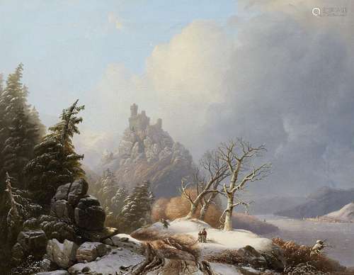 H. Jaspers, Winter Landscape with a Castle