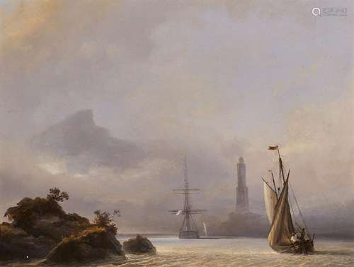 Francois Alexandre Pernot, Harbour Scene