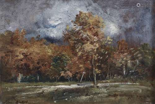 Léon Richet, Small Wooded Landscape