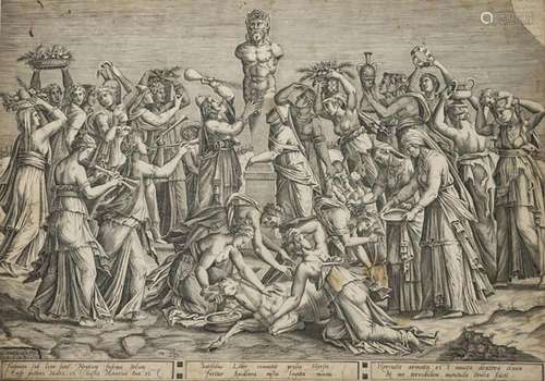 Pieter van der Heyden (1530-1572), Opferung für Priapus, Kup...