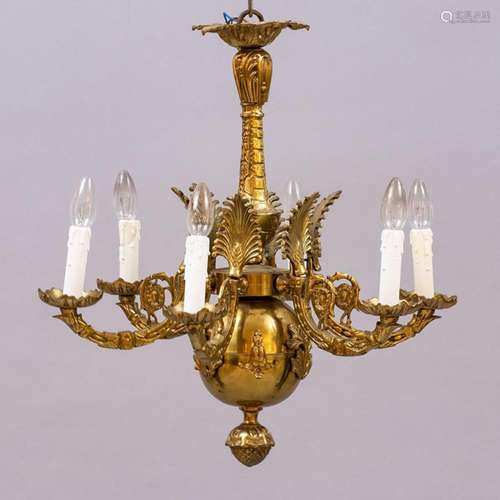 6flg. Deckenlampe im Louis Seize Stil