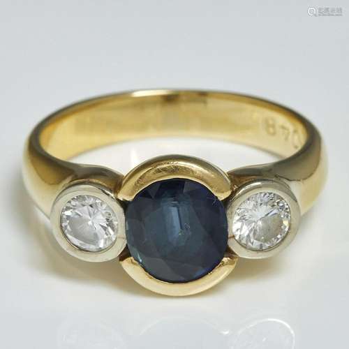 Saphir-Brillant-Ring