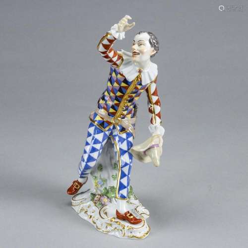 Harlekin, tanzend. Meissen nach 1974.