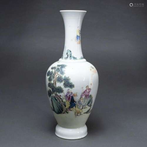 Famille rose-Vase, China, Qing-Dynastie, Ende 19. Jahrhunder...