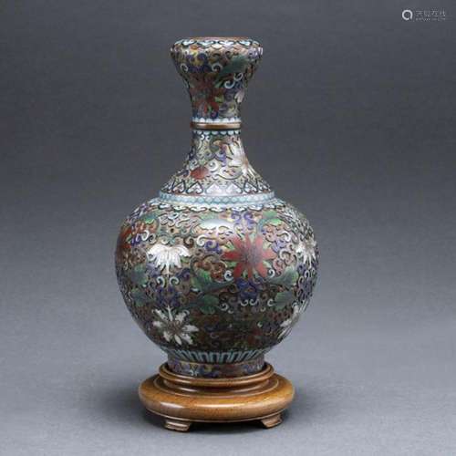 Cloisonné-Flaschenvase, China, um 1900