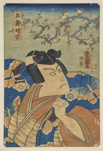 Utagawa Kunisada (1786-1865), Kabuki-Schauspieler, Farbholzs...