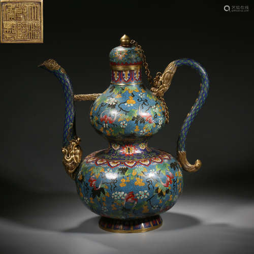 Qing Dynasty of China,Copper Enamel Holding Pot