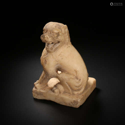 Tang Dynasty of China,White Marble Lion Ornament