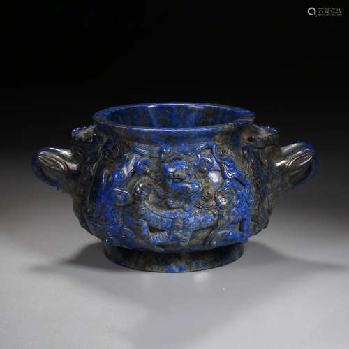 Qing Dynasty of China,Lapis Lazuli Stone Incense Burner