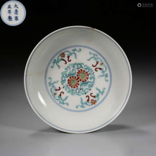 Qing Dynasty of China,Fighting Colors Flower Plate