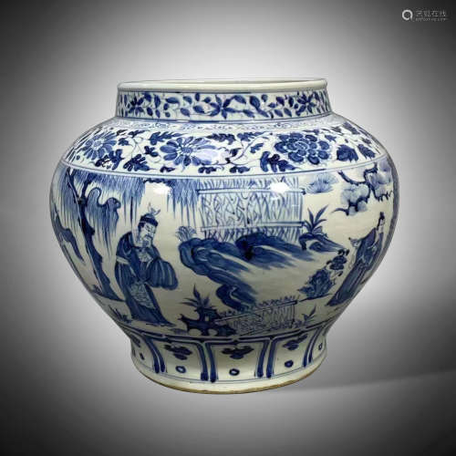 Yuan Dynasty of China,Blue and White Character Jar