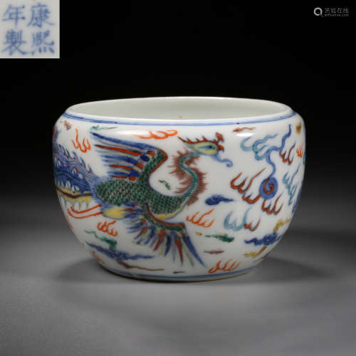 Qing Dynasty of China,Fighting Colors Phoenix Pattern Jar
