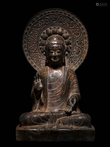 Southern and Northern Period of China,Stone Backlit Buddha S...