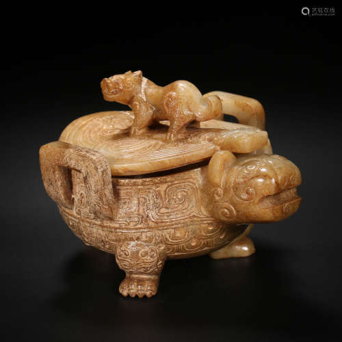 Han Dynasty of China,Hetian Jade Beast Ornament
